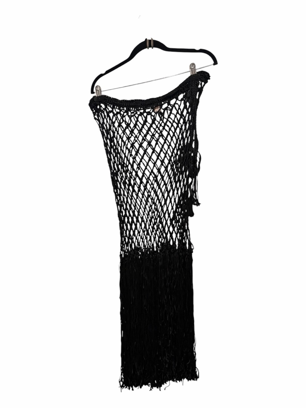 H&M Black Open-Knit Fringe Cover-Up